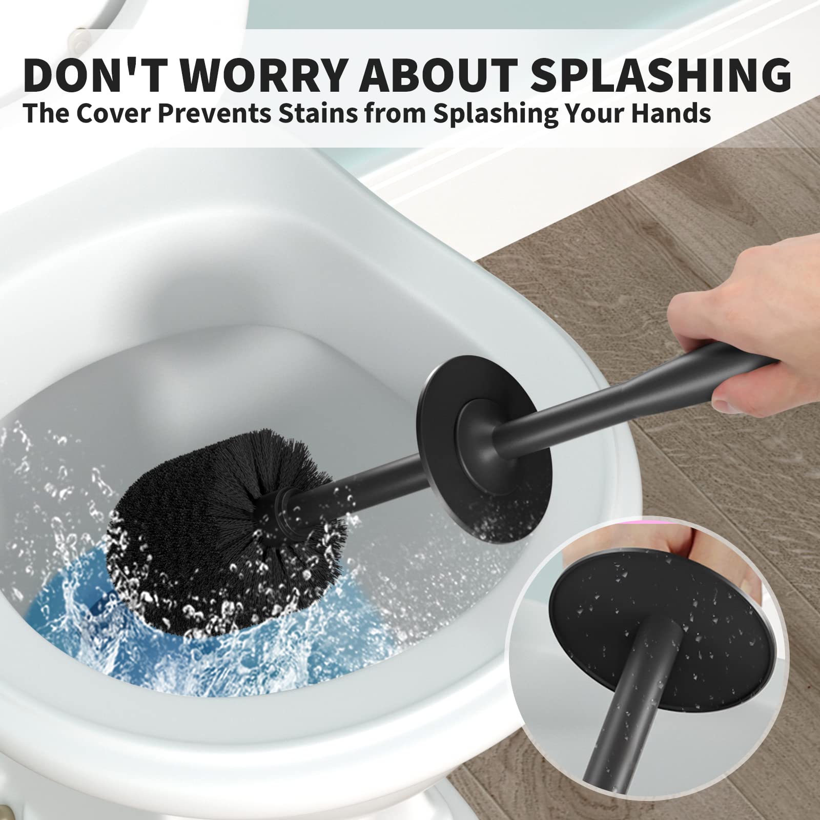 uptronic long handle detail highlighting 16-inch reach for safer cleaning