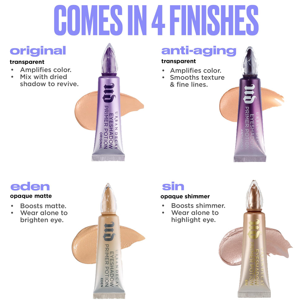 Urban Decay packaging label clear view highlighting vegan and paraben-free benefit