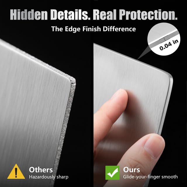 URMONA polished rounded edge detail showing safe grip and no sharp corners benefit
