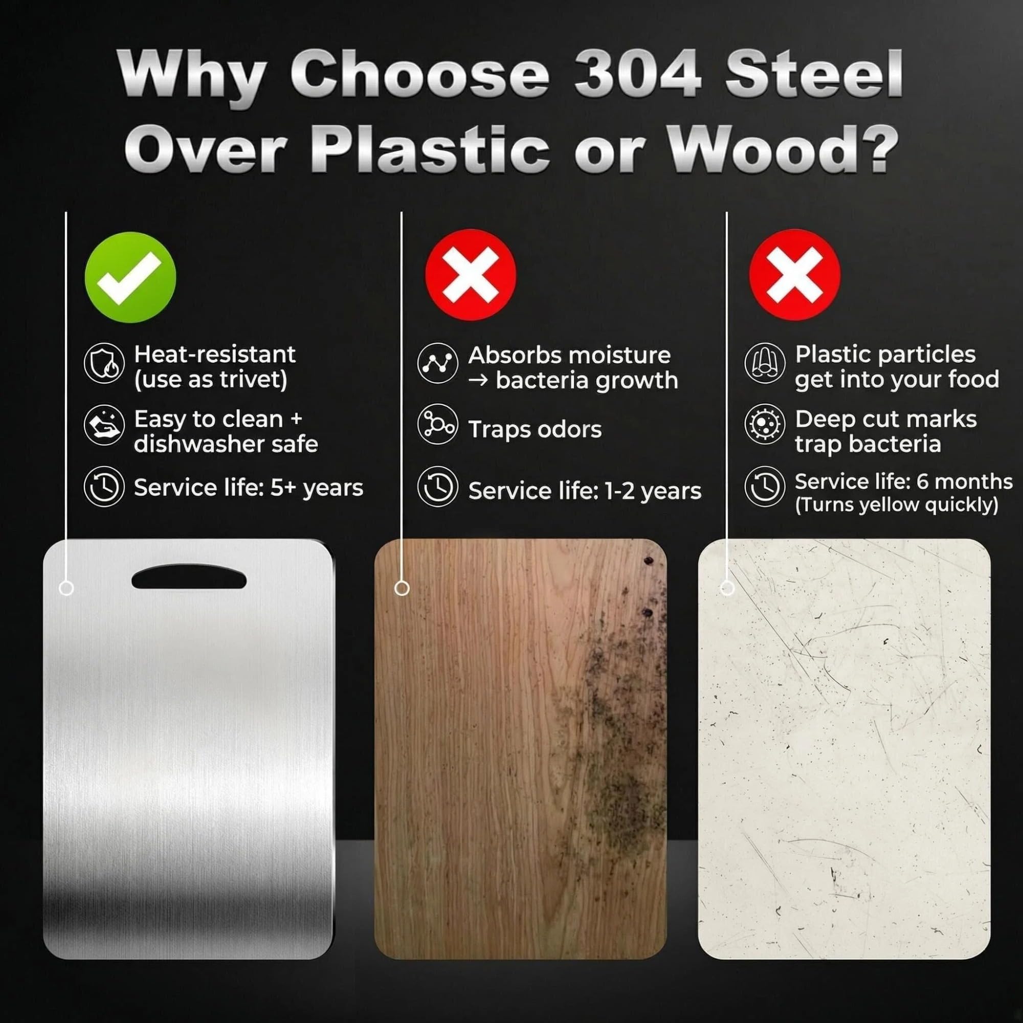 URMONA close-up of large board surface highlighting smooth texture and stain resistance