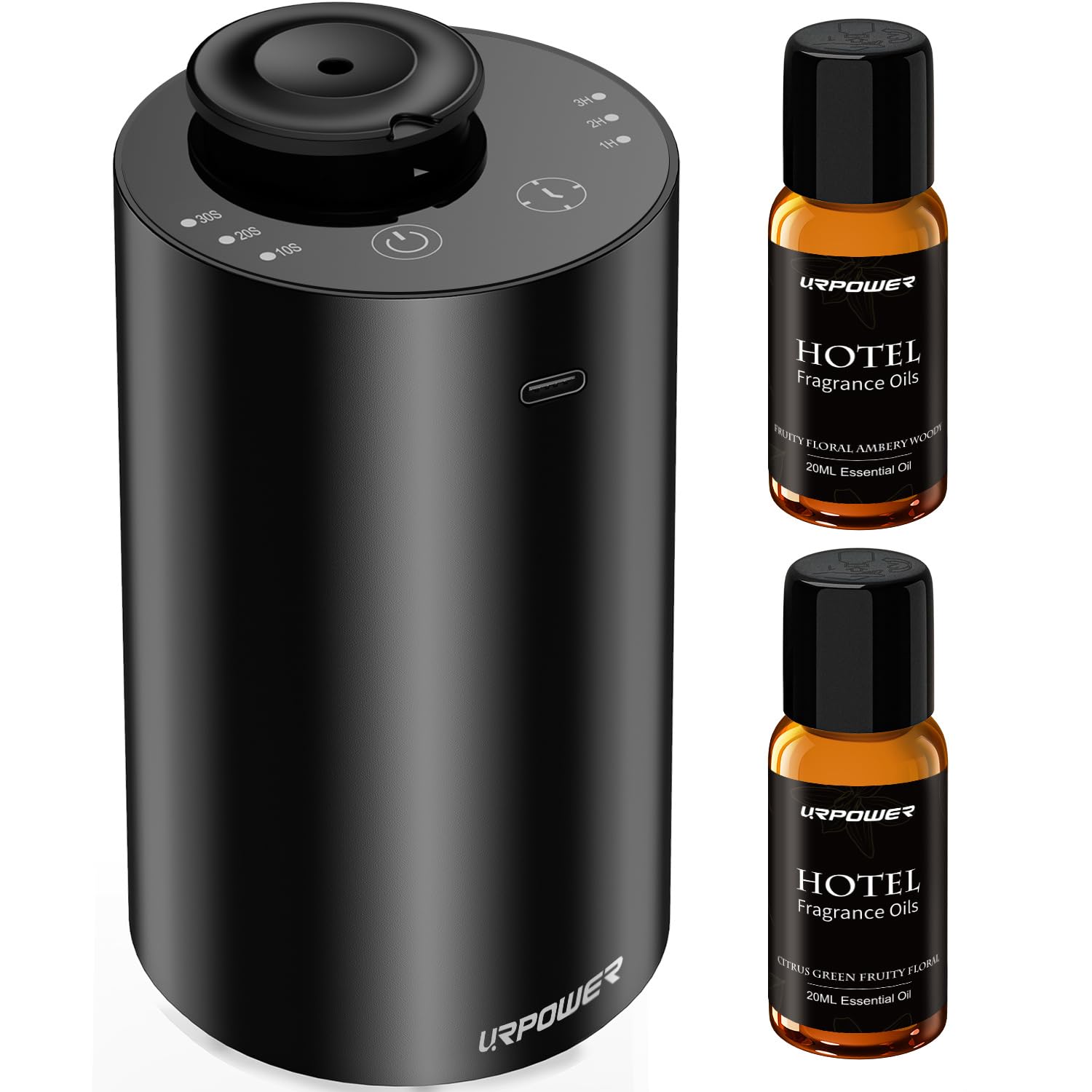 URPOWER diffuser front view showing compact design and portability benefit