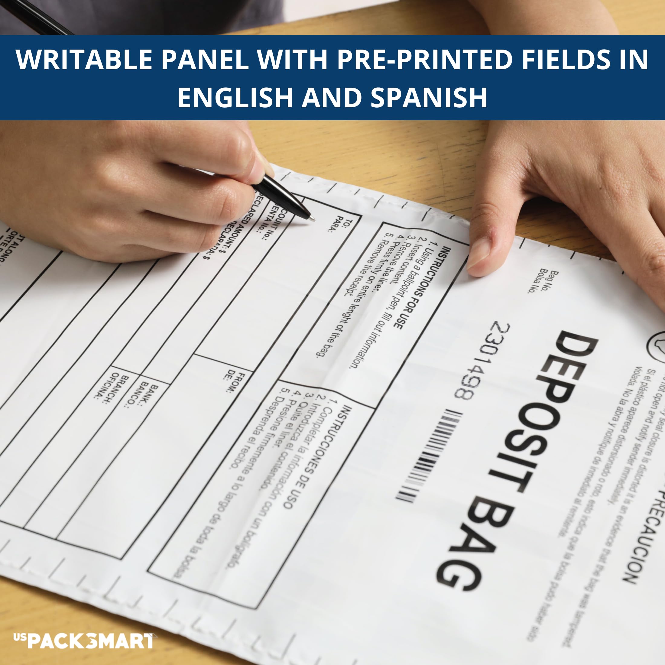 US PACK SMART writable panel area for clear labeling and accurate records