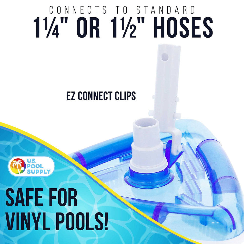 U.S. Pool Supply swivel connection detail improving maneuverability and reducing kinks