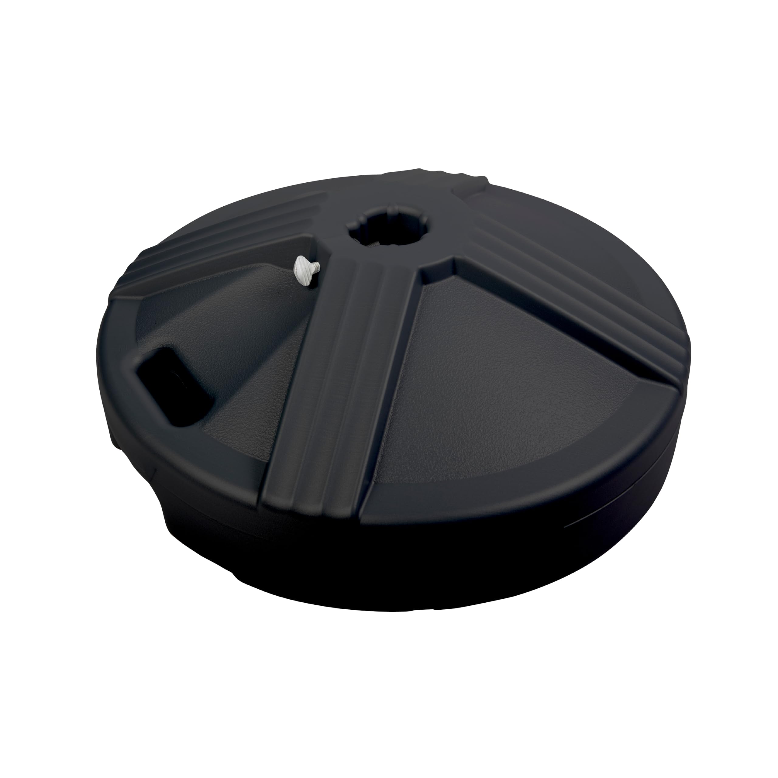 US Weight umbrella base front view showing sturdy silhouette and stability