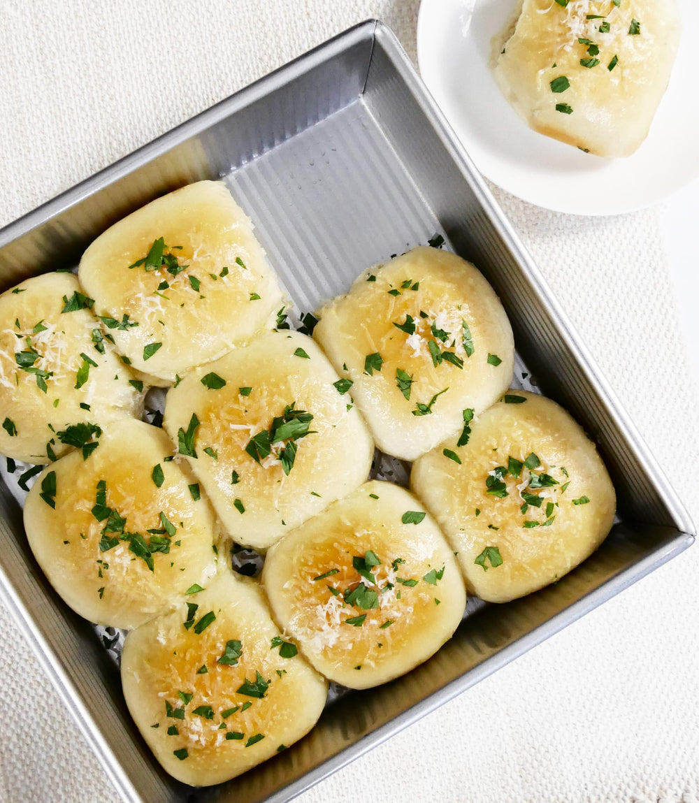 USA Pan on oven rack showing fit and oven-ready performance