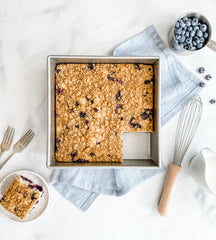 USA Pan side profile with measurements illustrating durable aluminized steel build