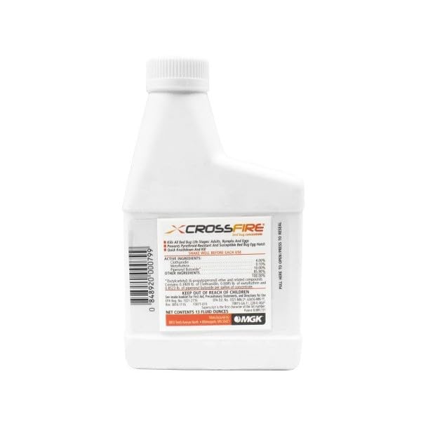 Crossfire bottle next to common household items for USA Supply size and usage scale comparison
