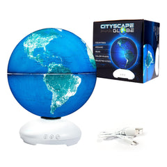 USA Toyz front view of globe on stand showing full map and labels, great for learning