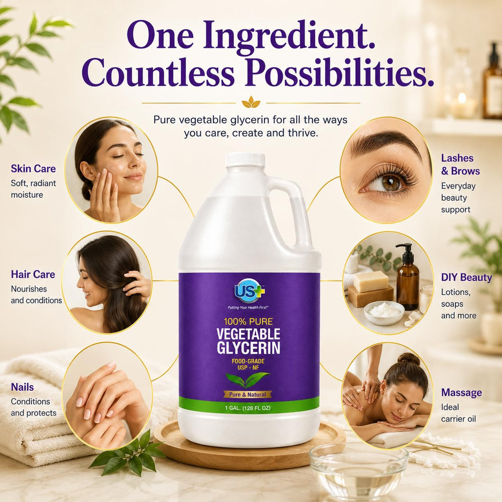 US+ glycerin pouring to show clear texture and smooth consistency