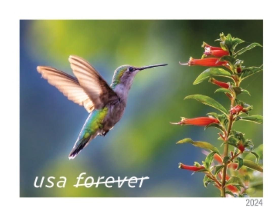 United States Postal Service stamps affixed to an envelope in a home stationery setting for inspiration