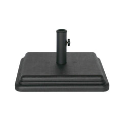 US Weight 40lb umbrella base front view showing sleek grey finish and stable design