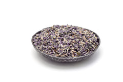 U.S. Wellness Naturals brewed lavender tea in cup, illustrates calming aromatic infusion