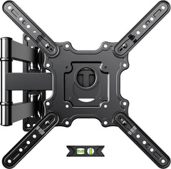 USX MOUNT front view showing mounted TV and low-profile benefit