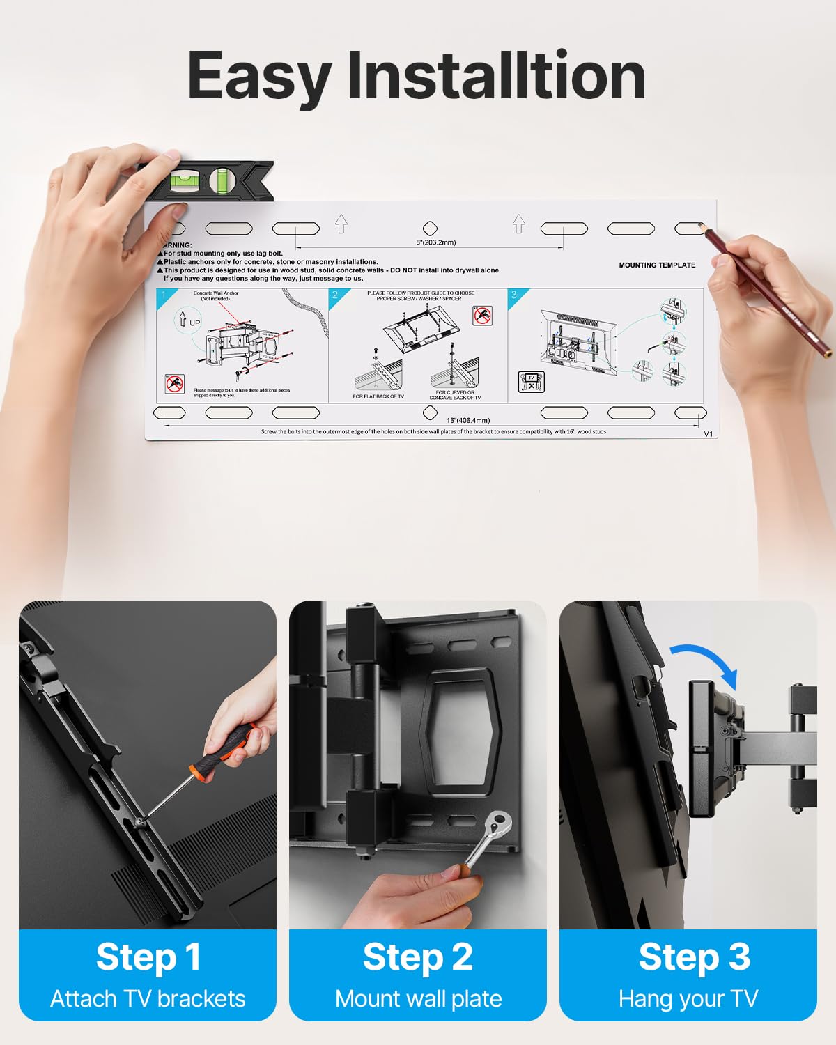 USX STAR organized installation hardware making mounting easier