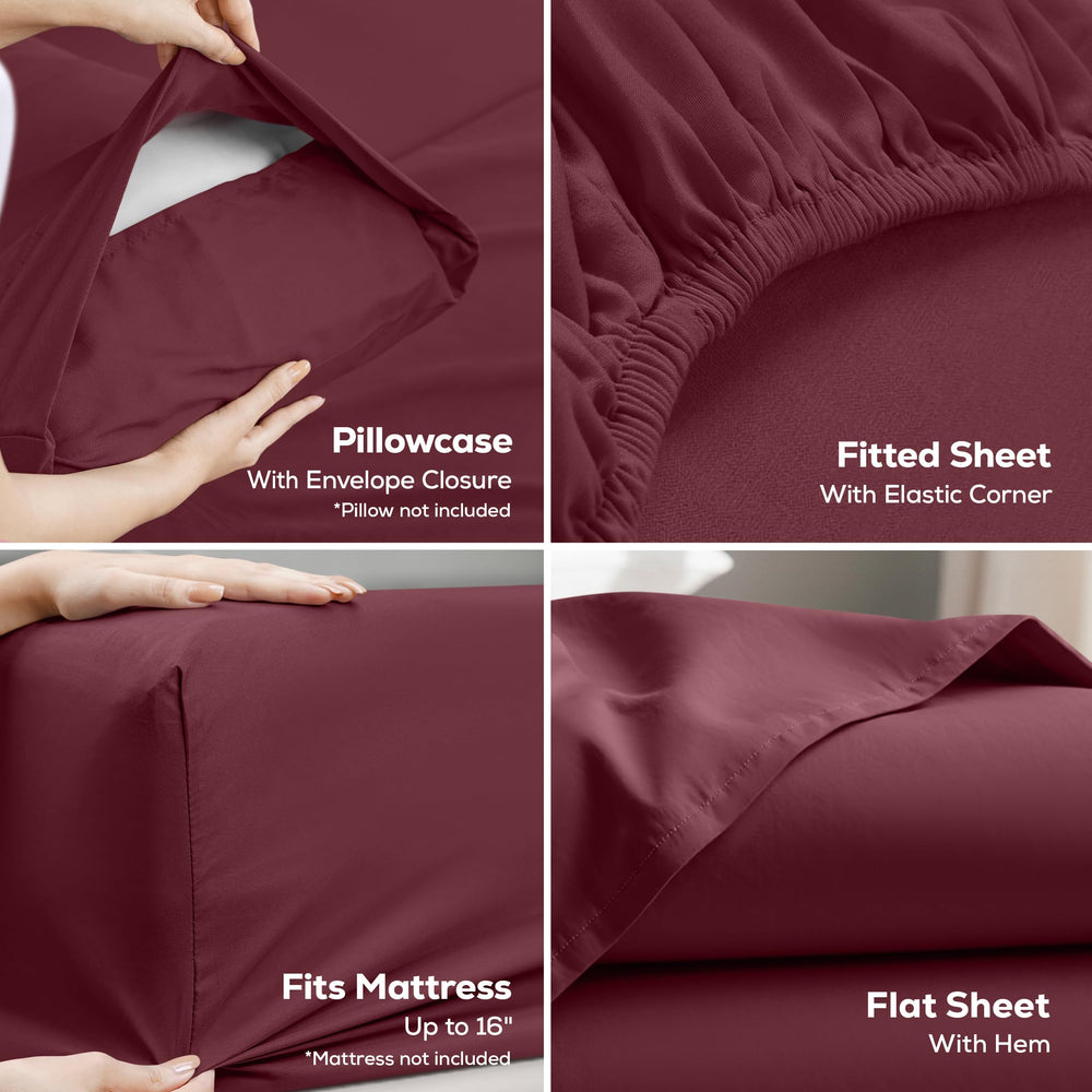 Utopia Bedding brushed microfiber close-up showing soft smooth texture