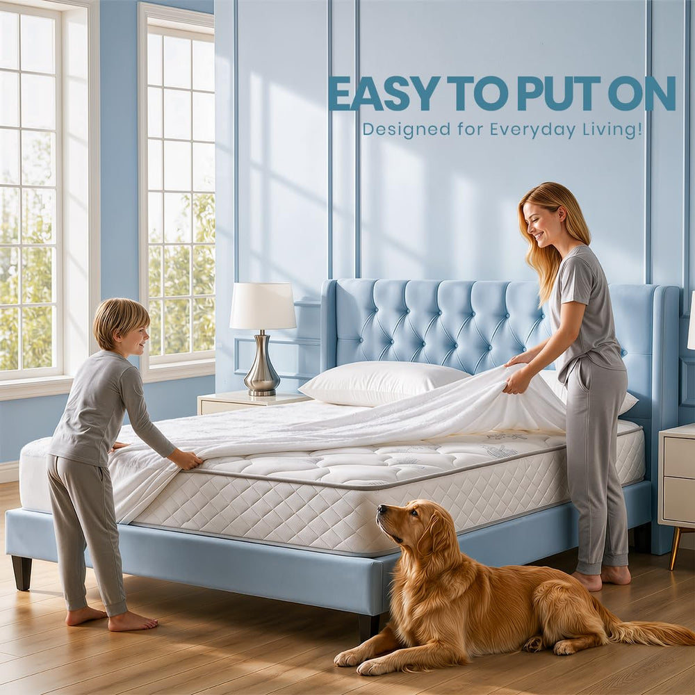 Utopia Bedding care label close-up, shows easy machine-wash instructions