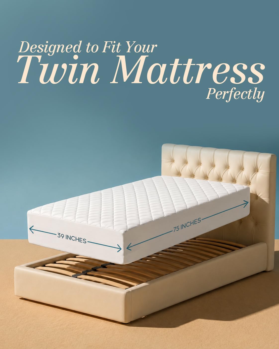 Utopia Bedding corner pocket detail illustrating deep 16 inch fit and secure elastic skirt benefit