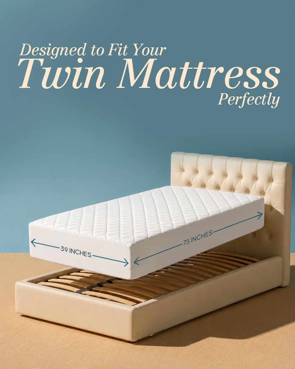 Utopia Bedding corner pocket detail illustrating deep 16 inch fit and secure elastic skirt benefit