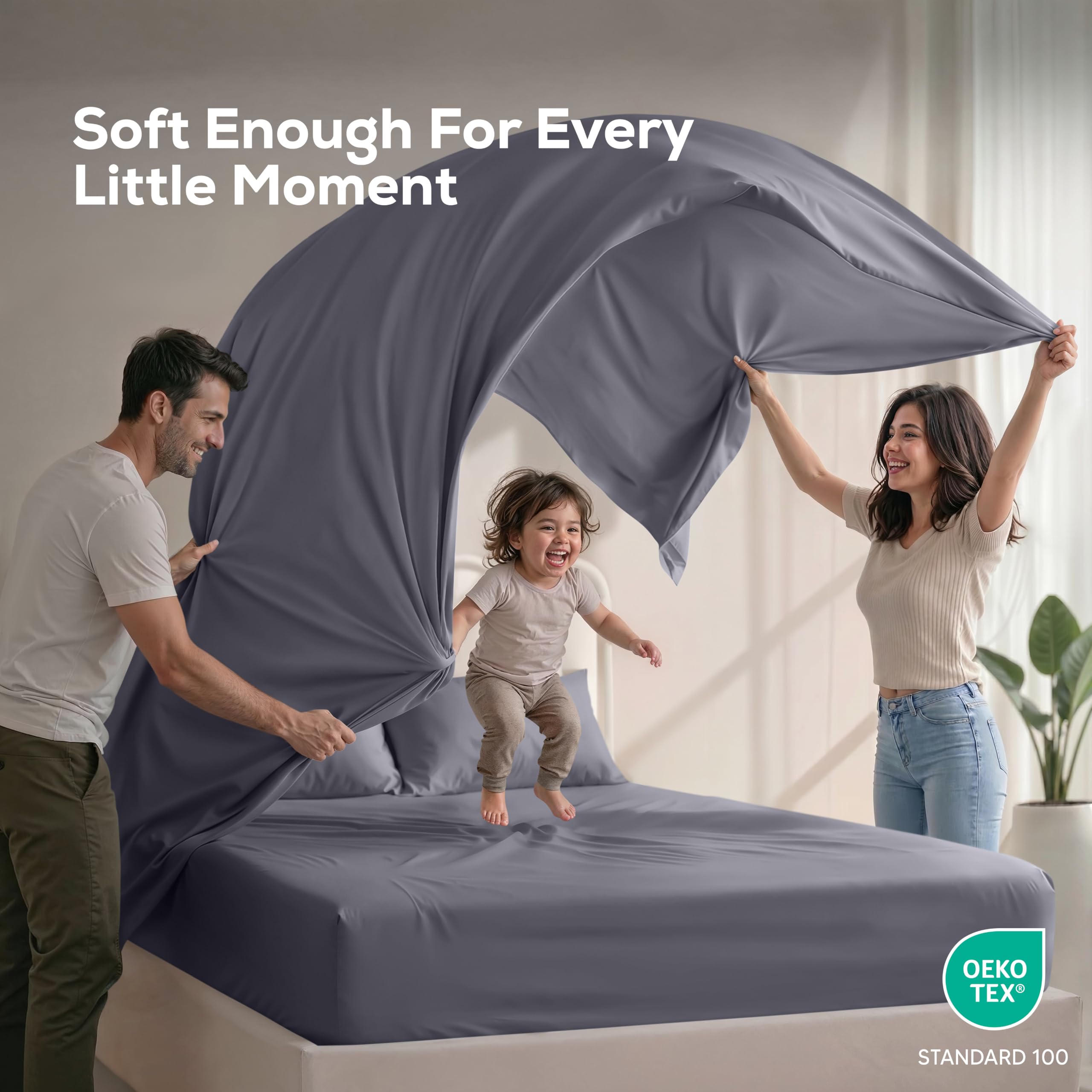 Utopia Bedding microfiber fabric texture close-up showing brushed surface and comfort