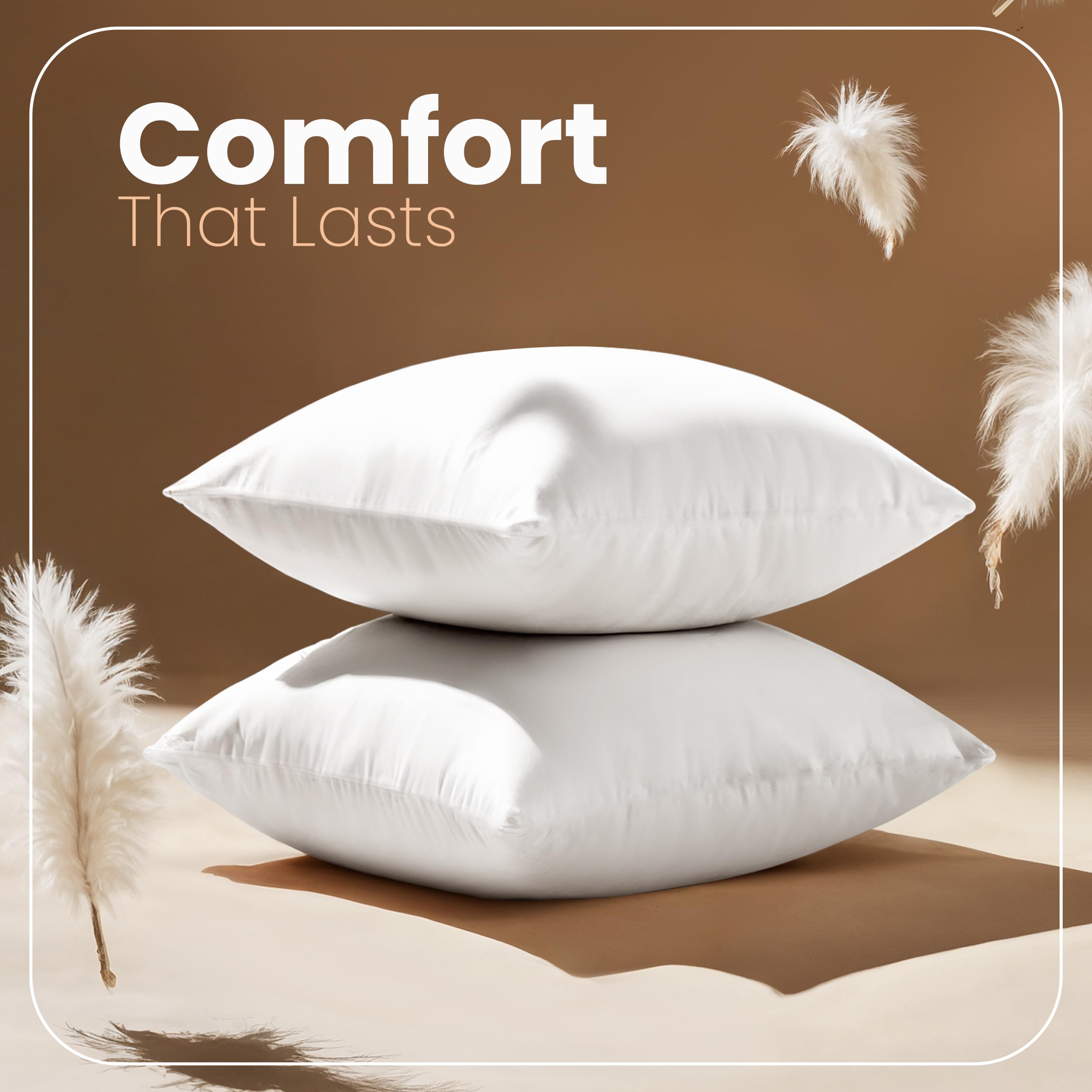 Utopia Bedding siliconized fiber fill detail highlighting resilient loft and long-term shape