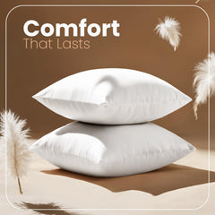 Utopia Bedding siliconized fiber fill detail highlighting resilient loft and long-term shape