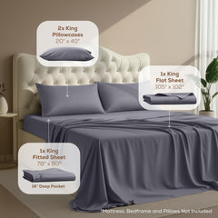 Utopia Bedding fitted sheet deep pocket detail illustrating 16 inch fit and secure hold
