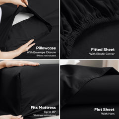Utopia Bedding flat sheet spread on king bed for full coverage benefit
