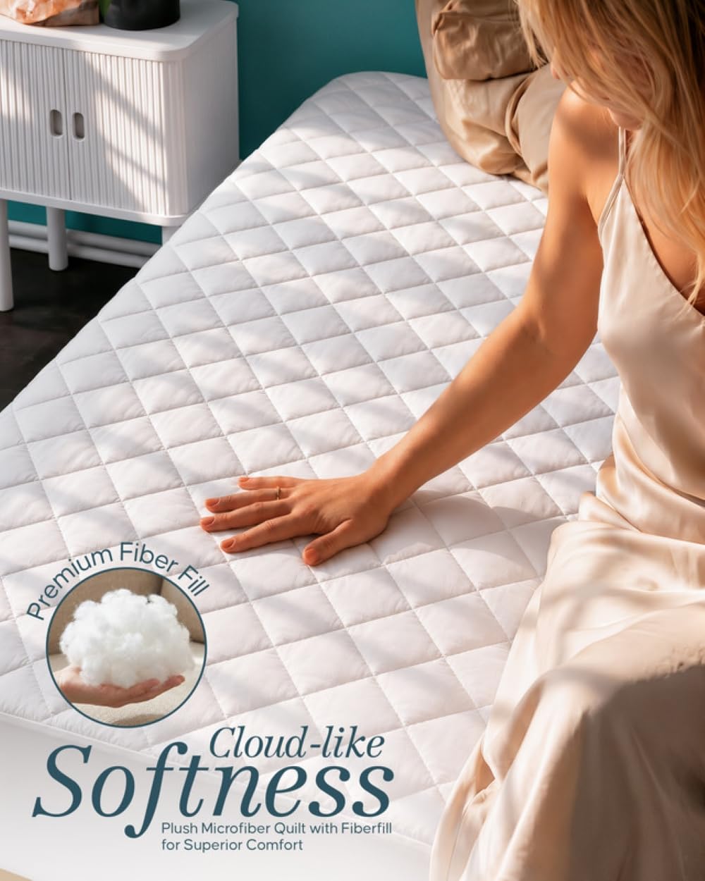 Utopia Bedding folded pad ready for washing and easy maintenance