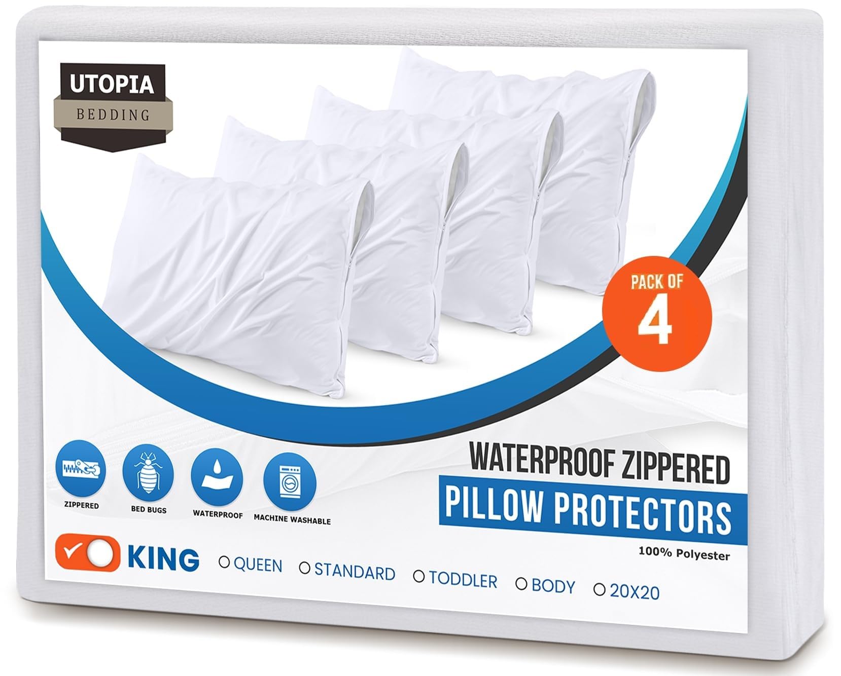 Utopia Bedding four covers laid flat highlighting set contents and ready-to-use convenience