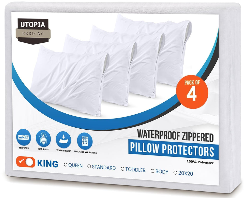 Utopia Bedding four covers laid flat highlighting set contents and ready-to-use convenience