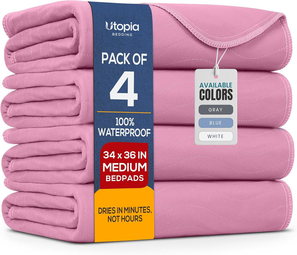 Utopia Bedding front packaging showing 4-pack and size benefits