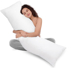 Utopia Bedding pillow used by side sleeper showing improved alignment and restful posture