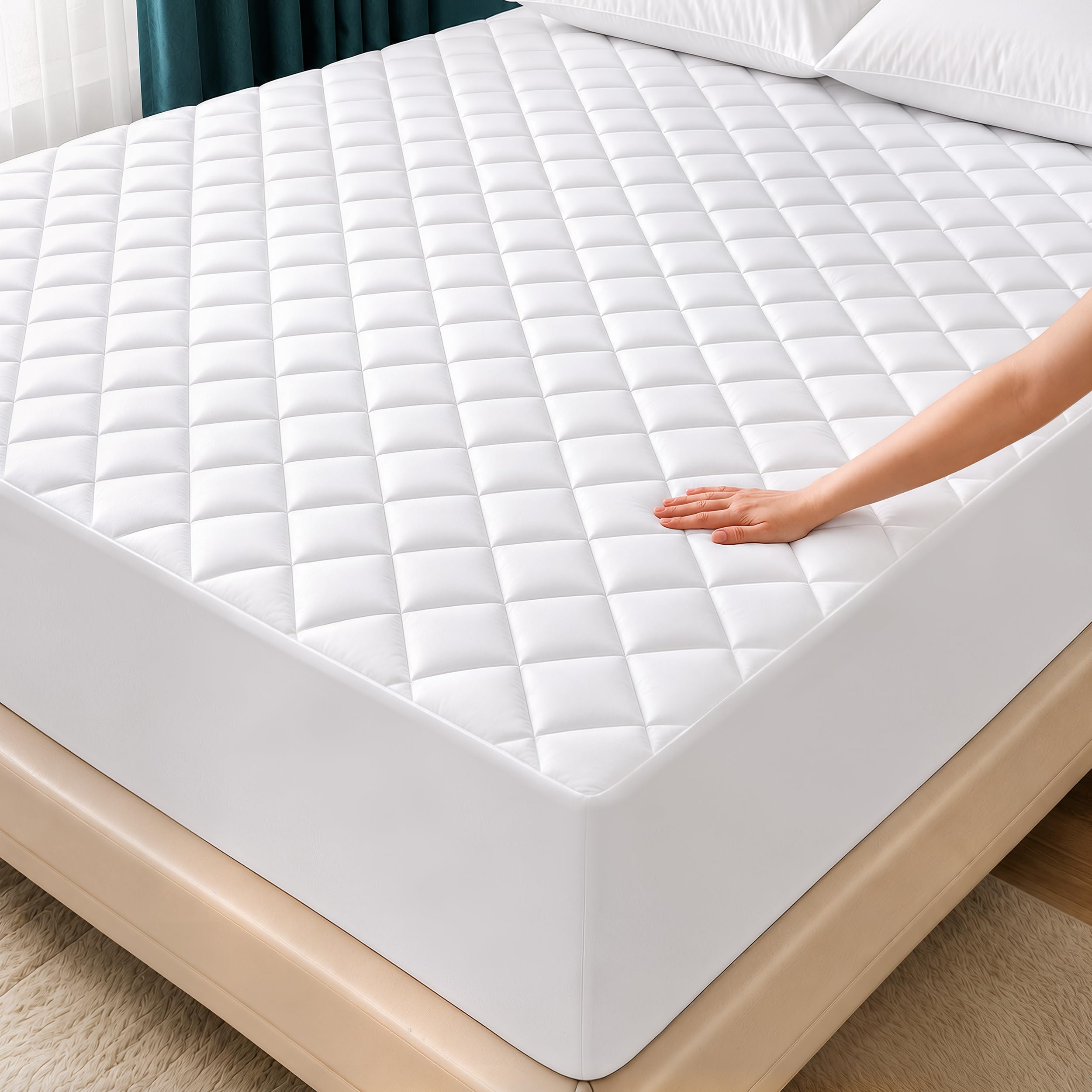 Utopia Bedding full pad front view showing neat fit and comfort