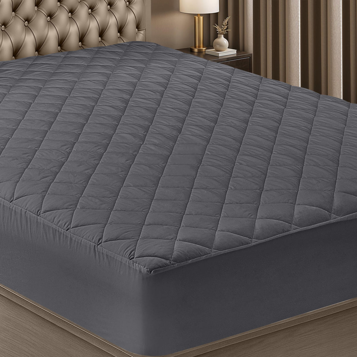 Utopia Bedding full pad front view showing smooth quilted surface and comfort