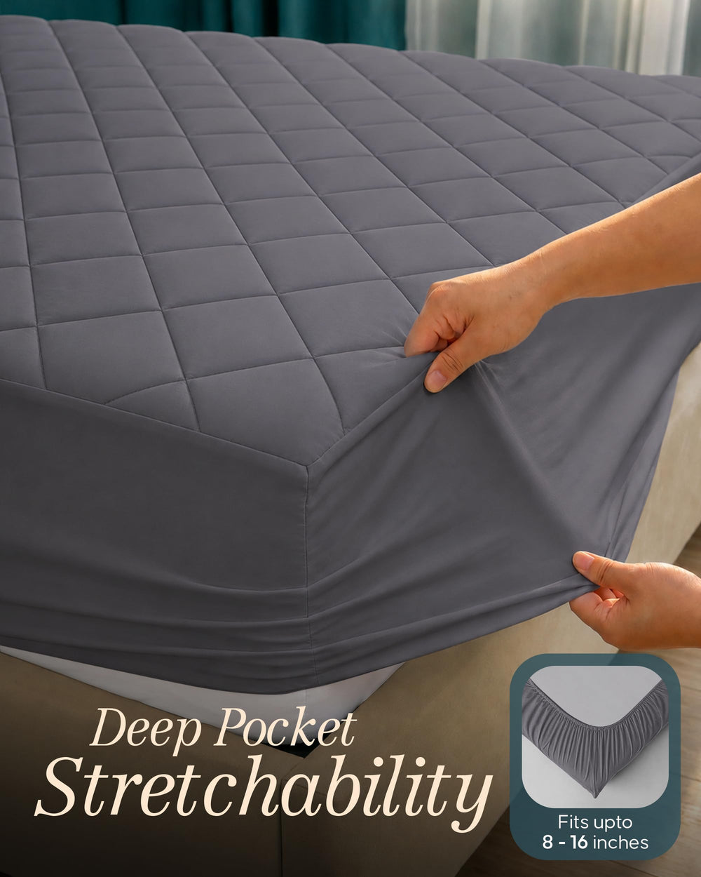 Utopia Bedding close-up of quilting and fiberfill offering plush loft