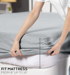 Utopia Bedding flat sheet spread across bed showing generous tuck-in coverage benefit