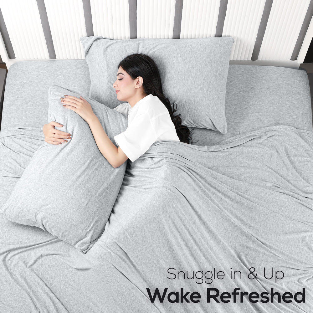 Utopia Bedding sheets on a queen mattress showing fit and scale for mattress compatibility