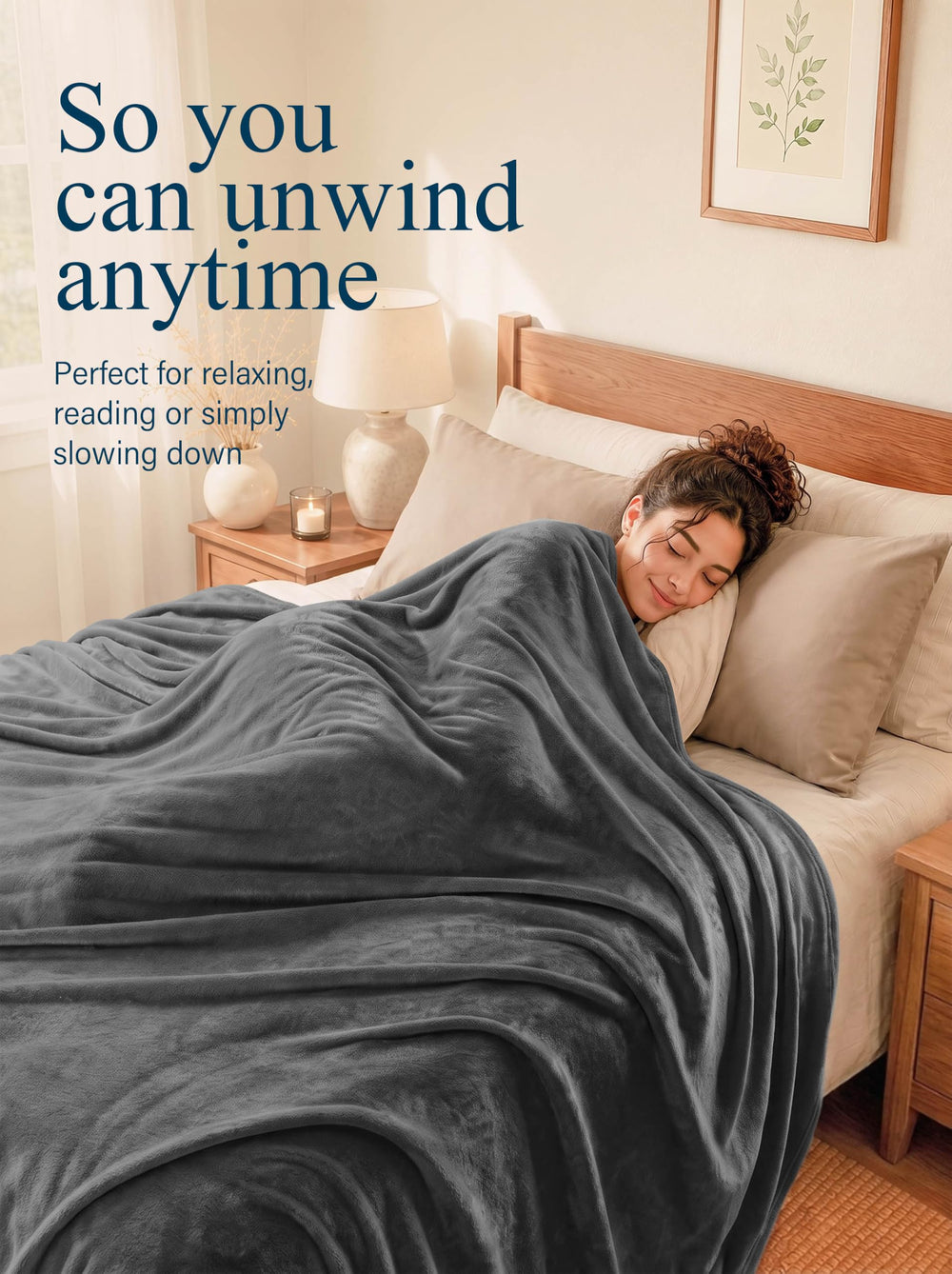 Utopia Bedding used on a couch while lounging to show versatile comfort