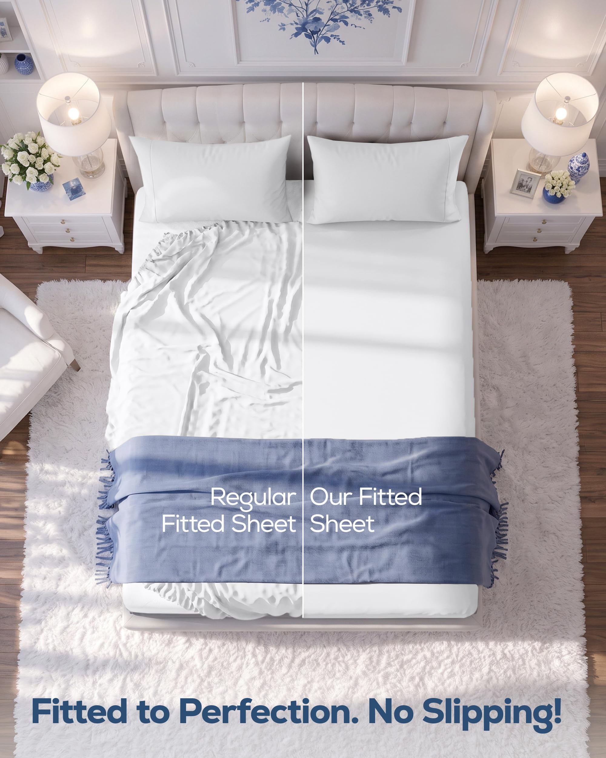 Utopia Bedding brushed microfiber texture close-up revealing soft, velvety surface