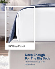 Utopia Bedding elastic detail close-up demonstrating secure all-around hold