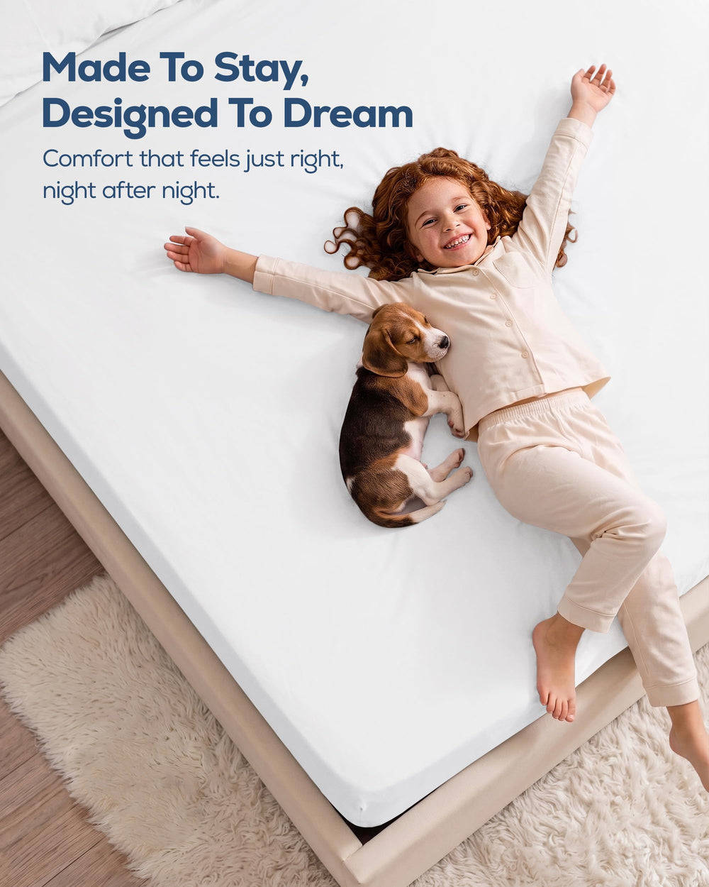 Utopia Bedding folded fitted sheet in storage highlighting neat compact storage benefit