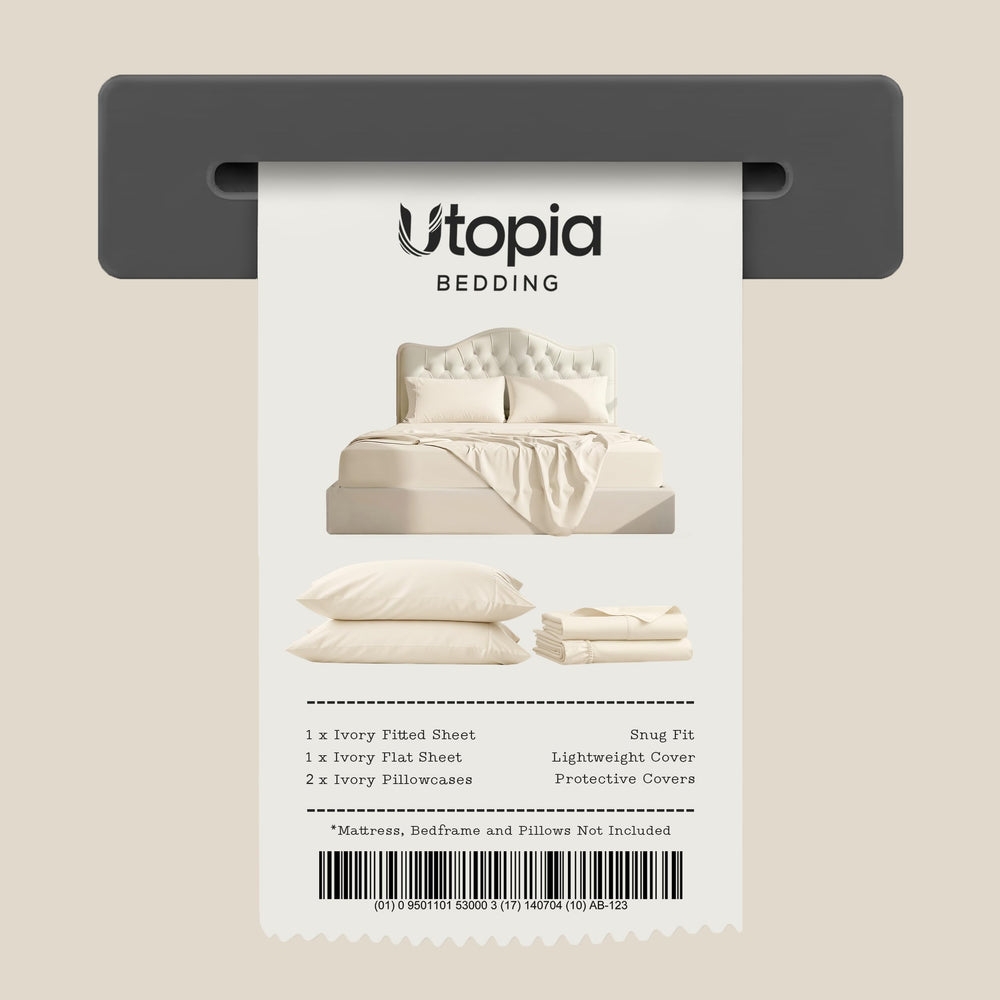 Utopia Bedding made bed in bedroom setting showing hotel-style appearance benefit