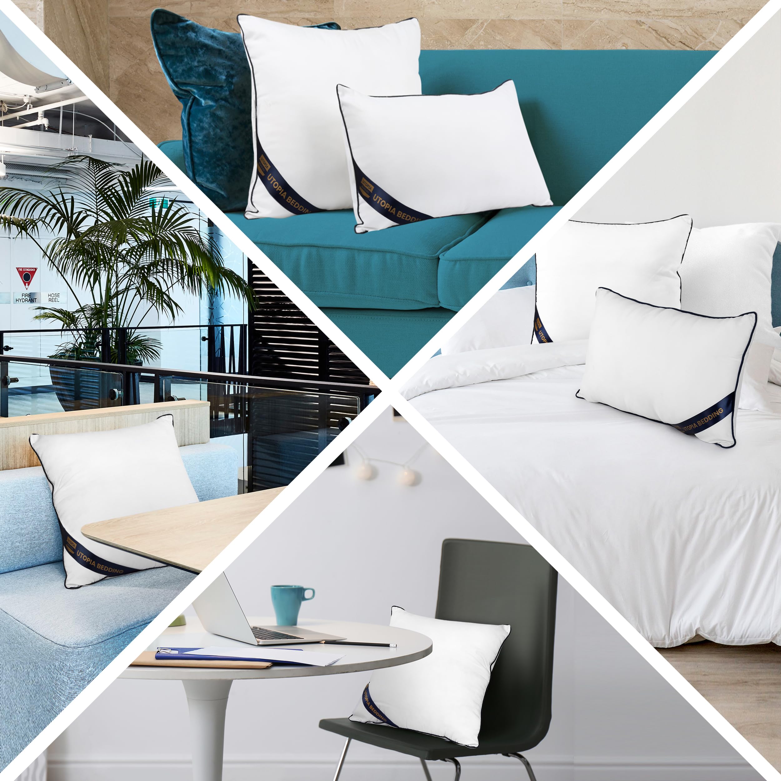 Utopia Bedding placed on a bed to create layered aesthetic and cozy feel