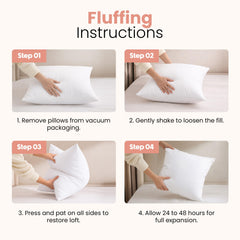 Utopia Bedding styled on couch adding immediate comfort and visual fullness