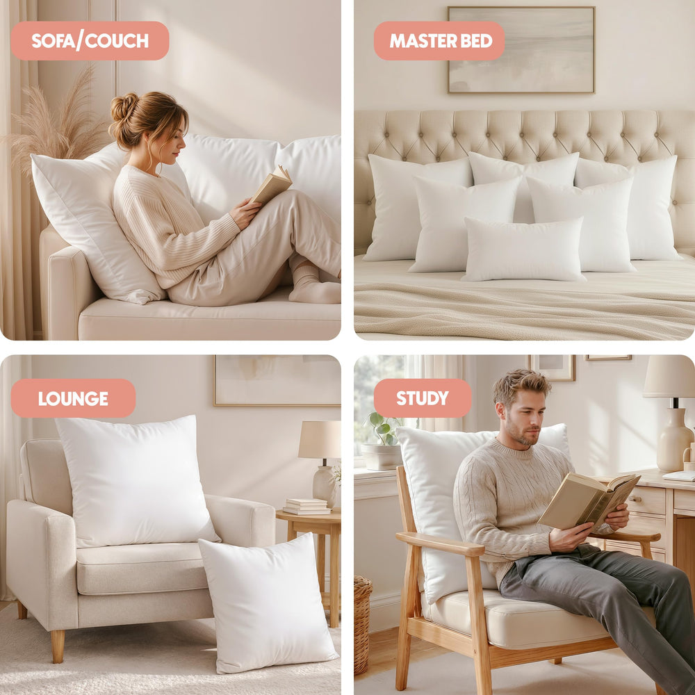 Utopia Bedding styled on a living room sofa offering instant decor refresh and support