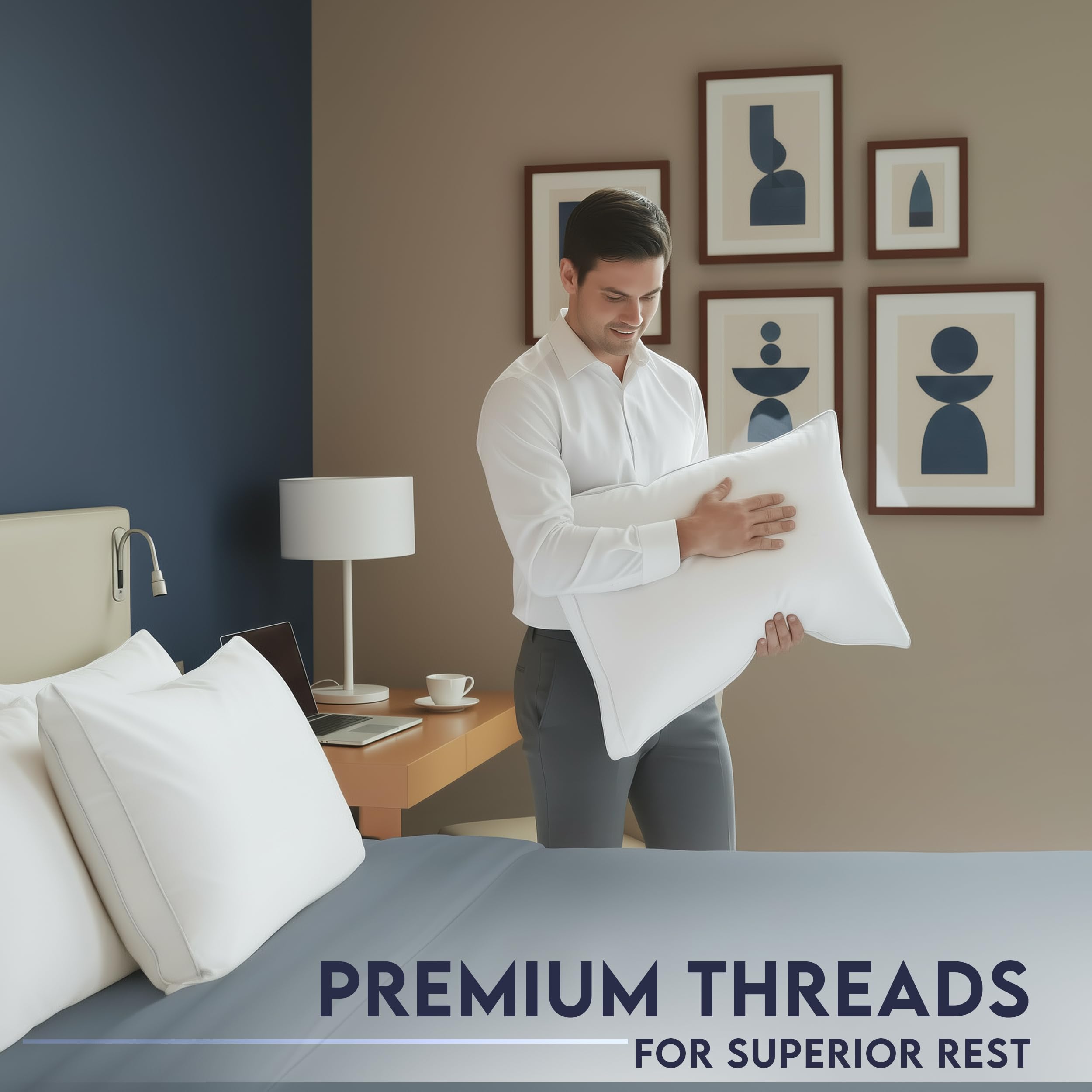 Utopia Bedding pillow fill compression demo showing resilient polyfill support