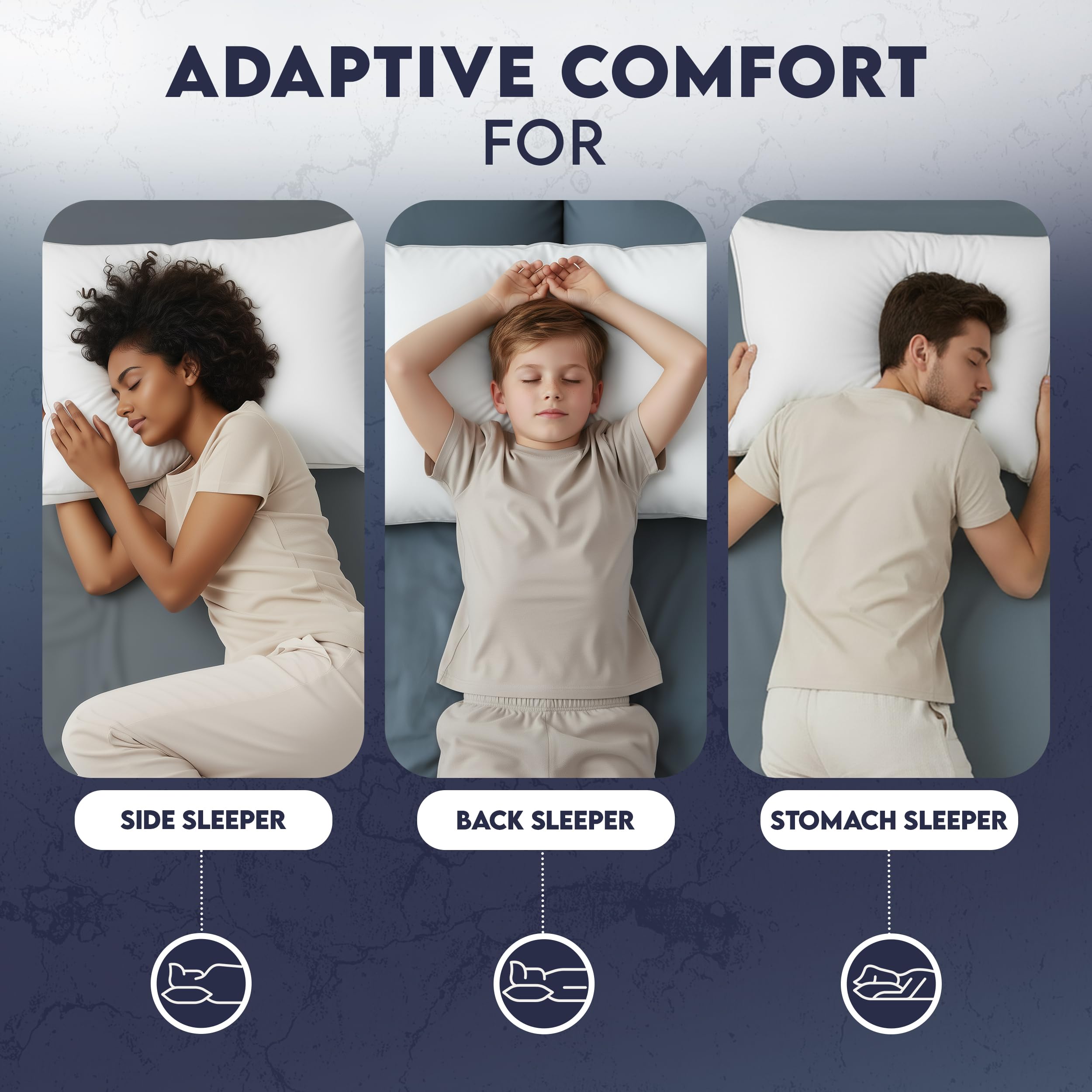 Utopia Bedding pillows styled on bed for hotel-style comfort and look