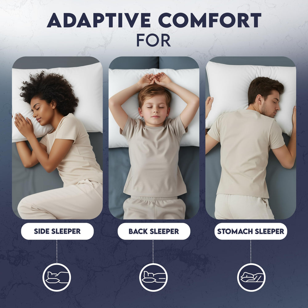 Utopia Bedding pillows styled on bed for hotel-style comfort and look