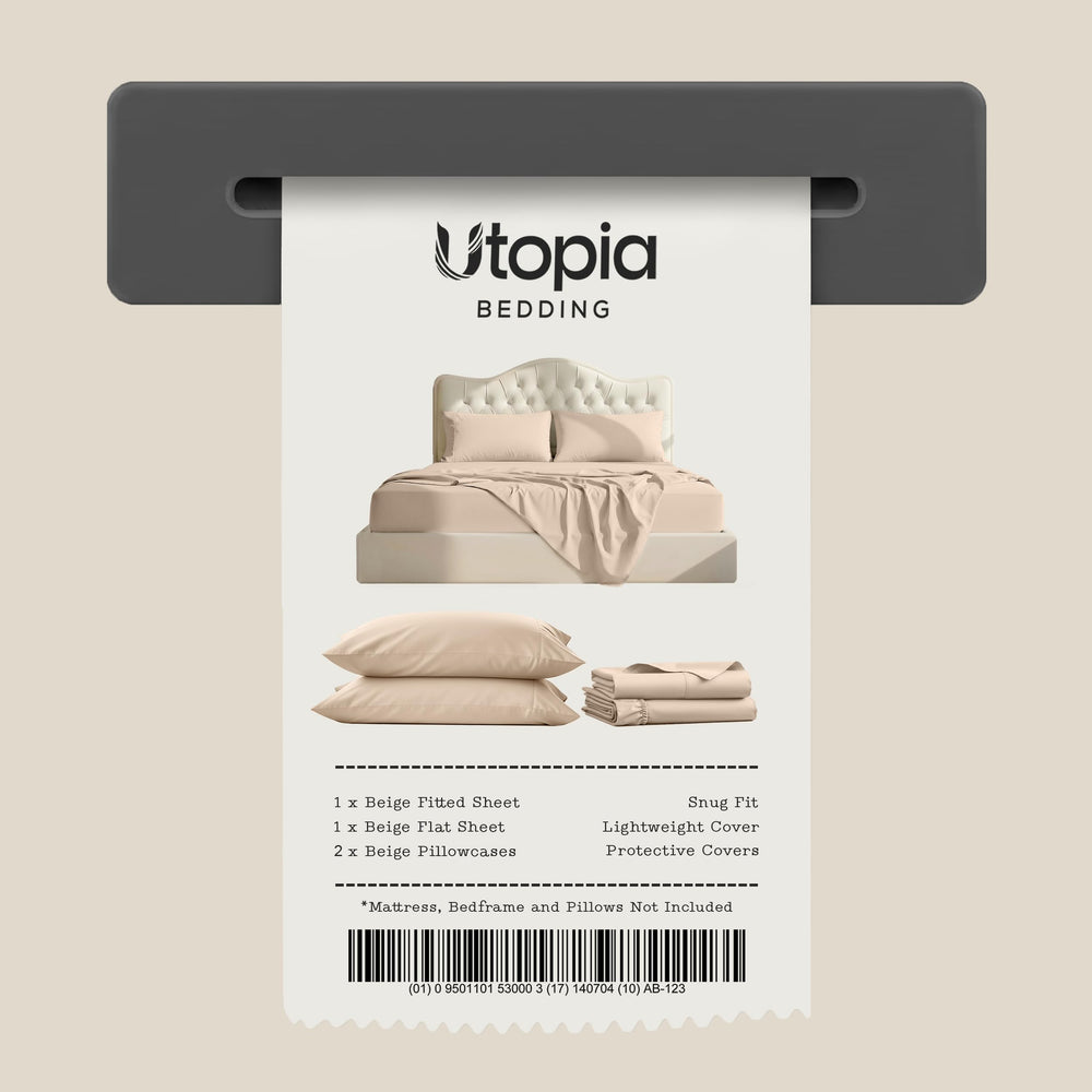 Utopia Bedding fitted sheet on full mattress to show proper fit