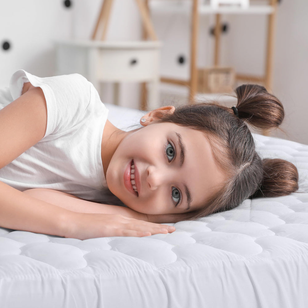 Utopia Bedding protector beside ruler showing true fit and depth compatibility